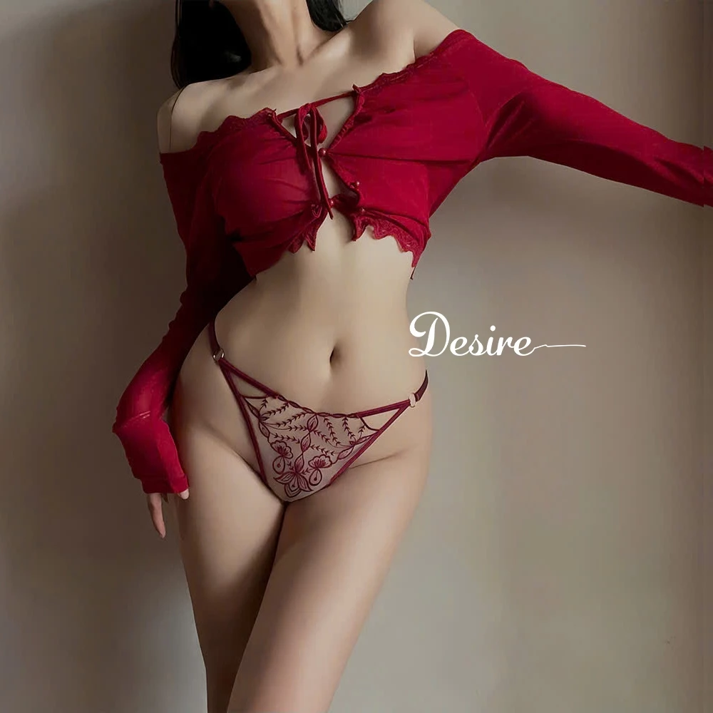 Desire Store, Quần lót ren hoạ tiết siêu gợi cảm sexy DESIRE QL-033 - Đỏ, 3 quần image 7 of 10