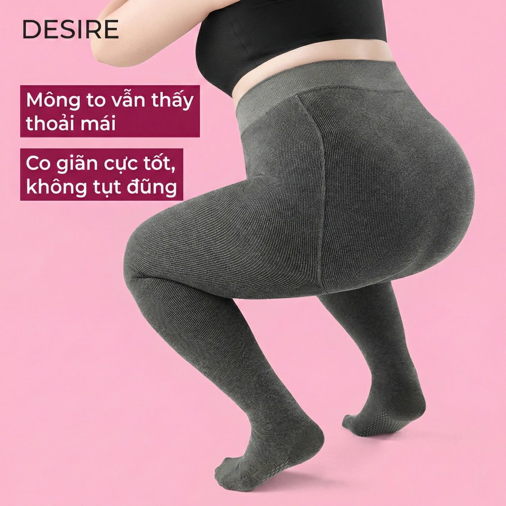 Desire Store, Quần Tất Legging Bigsize Nữ (60-85kg) Len Tăm Giữ nhiệt mềm mại, Chống Trơn Trượt, Co Giãn 4 Chiều Cao Cấp DS3056 image 5 of 13