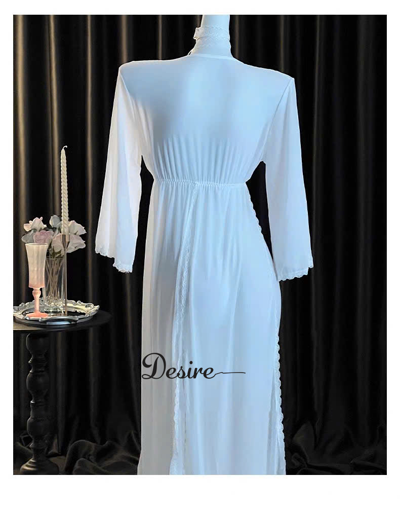 Desire Store, Áo choàng ren dáng dài cài ngực trước gợi cảm sang trọng DESIRE VN-84491 image 4 of 13