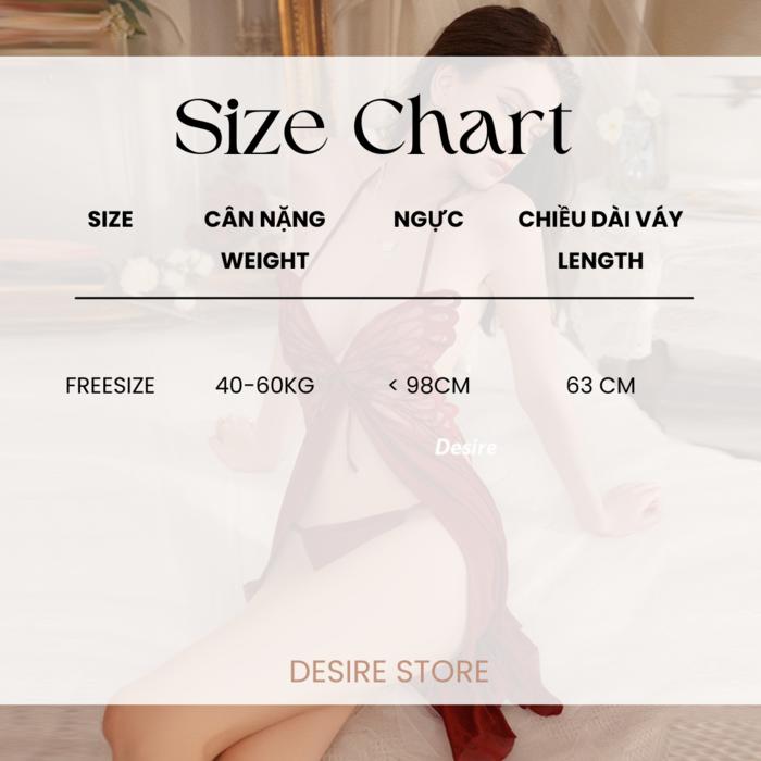 Desire Store, Váy ngủ ren xuyên thấu xẻ trước hở lưng mềm mại gợi cảm sexy kèm chip VN-3713 image 10 of 14