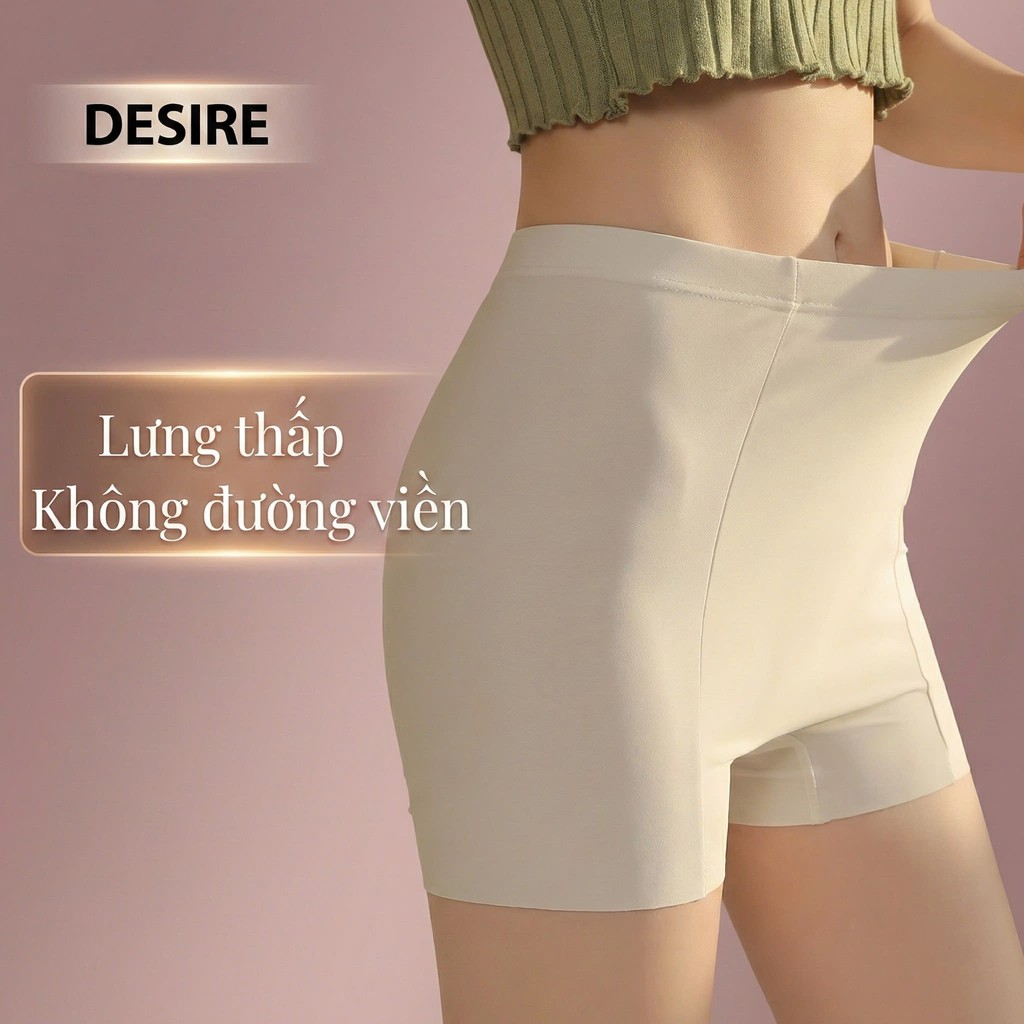 Desire Store, Quần Đùi Mặc Váy Có Vạt Chống lộ chất SU LỤA Không đường viền Thoáng Mát Quần bảo hộ DESIRE QL-027-1 - Trắng thấp k viền, M image 15 of 22