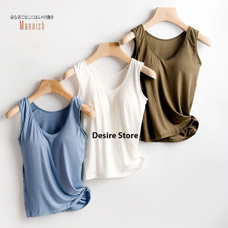 Desire Store, Áo ba lỗ sát nách kèm mút đệm ngực thun Vicose cao cấp A2011 image 2 of 17