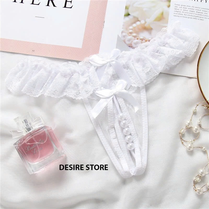 Desire Store, Quần lót nữ ren xuyên thấu Quần lót lọt khe Desire QLN-1142 - Trắng, 5 quần image 8 of 11