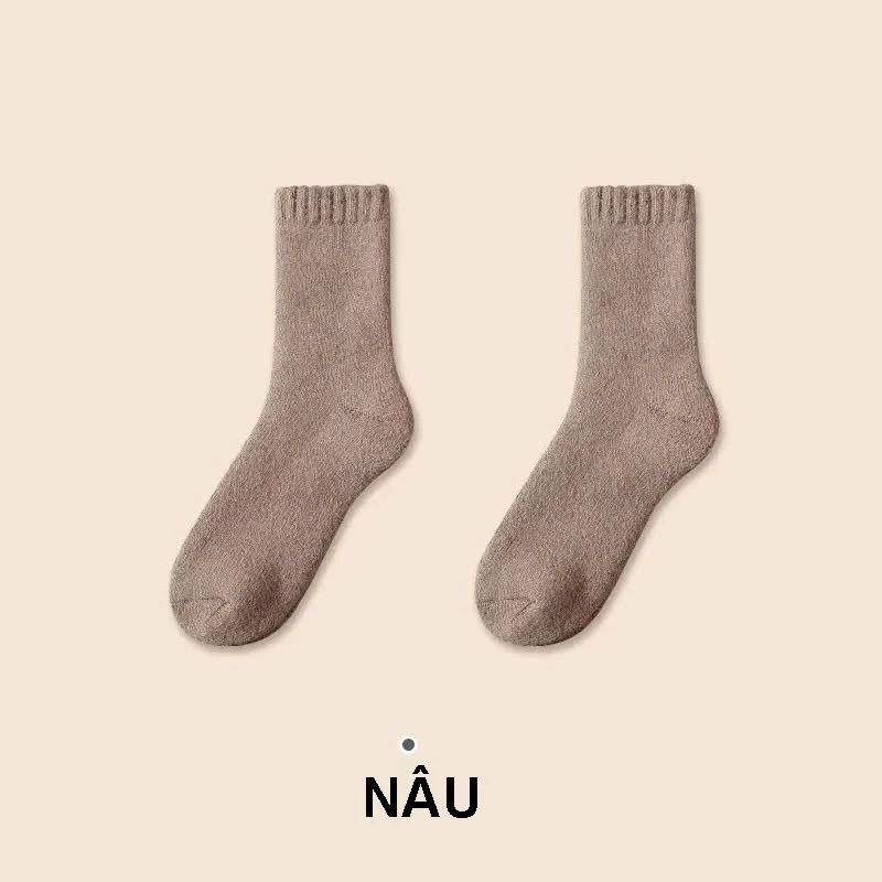 Desire Store, Tất len dày siêu ấm chính hãng BONAS Style Nhật Bản phong cách đơn giản sang trọng MW-1884-2 - Nâu, 5 đôi image 13 of 15