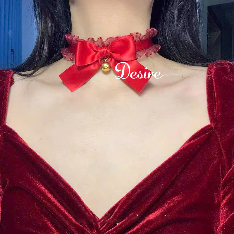 Desire Store, Vòng cổ Chocker bằng ren phối chuông xinh xắn - Phụ kiện Cosplay sexy VC-005 image 3 of 7