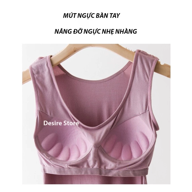 Desire Store, Áo ba lỗ sát nách kèm mút đệm ngực thun Vicose cao cấp A2011 image 4 of 17