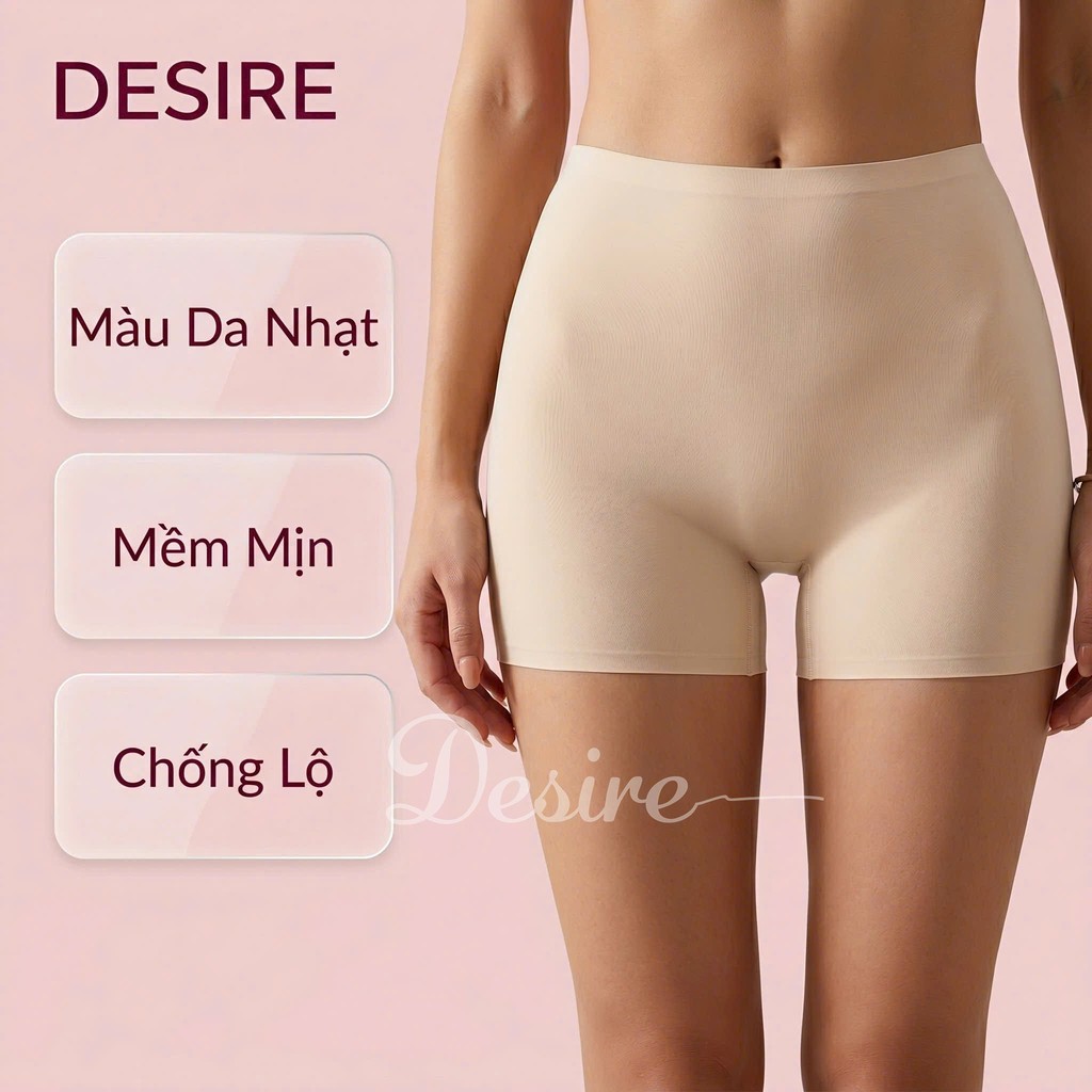 Desire Store, Quần đùi mặc váy su lụa băng tàng hình không đường viền chống lộ chính hãng SACRED BIRD QL-030 - Da nhạt, S image 15 of 28
