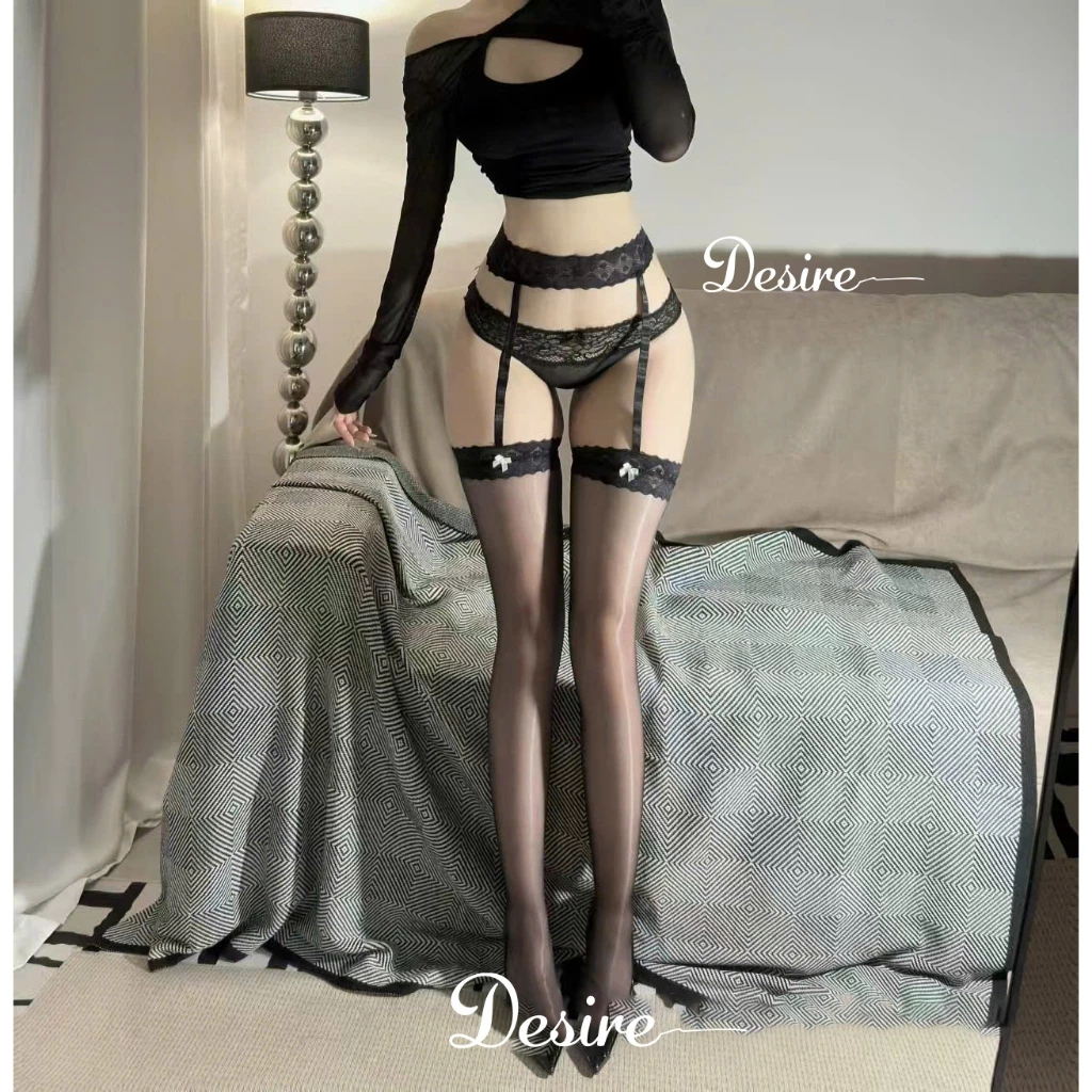Desire Store, Tất lưới nữ kèm đai phối ren nơ phong cách gợi cảm sexy cosplay phòng the DESIRE 7050 image 8 of 12