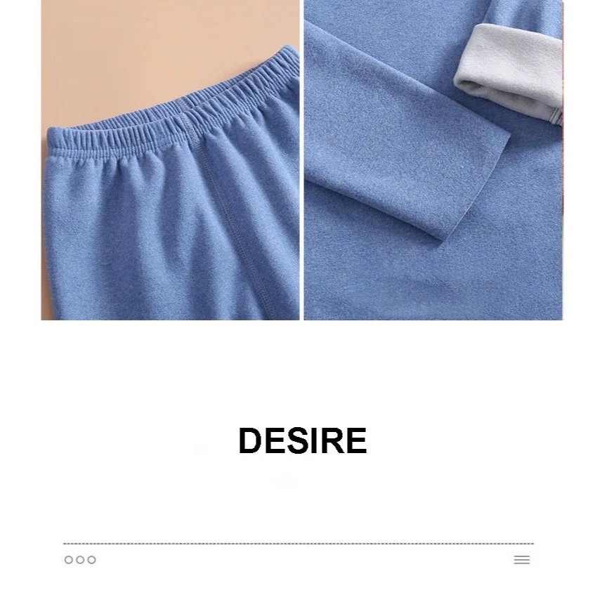 Desire Store, Đồ bộ giữ nhiệt trẻ em không đường viền chất liệu Nhung lót sợi nhiệt Derong siêu nhẹ mềm mại ấm áp DGN-004 image 6 of 12