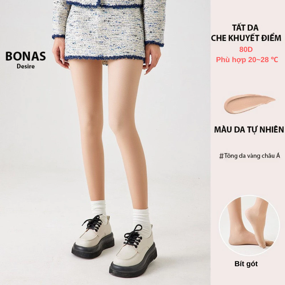 Desire Store, Quần Tất BONAS Chính Hãng 80D 200D 480D - Che Khuyết Điểm, Giữ Ấm, Chống Xước, Chống Tĩnh Điện T-013 - 80D DA TỰ NHIÊN image 12 of 22