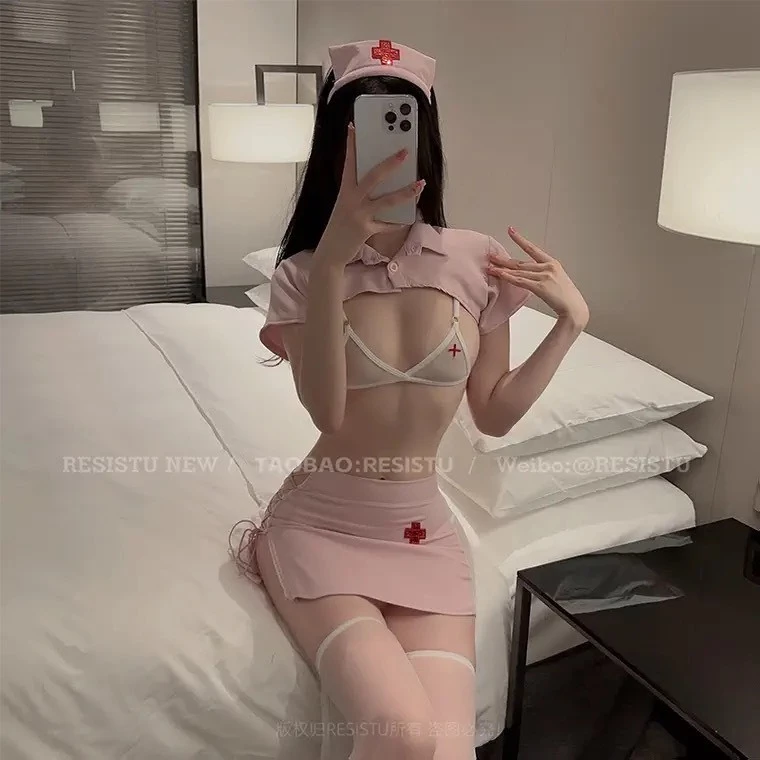 Desire Store, Bộ đồ ngủ Cosplay y tá đầy đủ phụ kiện sexy gợi cảm DESIRE VN-8537 - Set + tất 05 trắng image 10 of 10