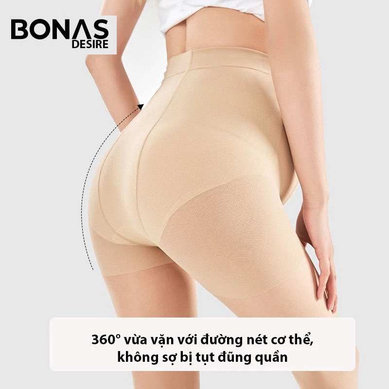 Desire Store, Tất quần mỏng 15D bigsize cho bà bầu có nút điều chỉnh rộng bụng thoải mái hàng chính hãng BONAS T-018 image 4 of 11