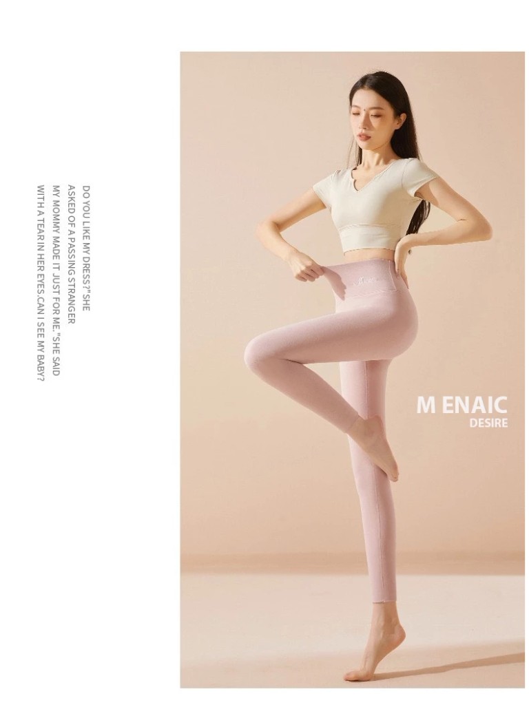 Desire Store, Quần legging M ENAIC lưng cao lót lông cừu nhung mịn giữ nhiệt mùa đông ấm áp định hình dáng QGN-9105014 image 15 of 20