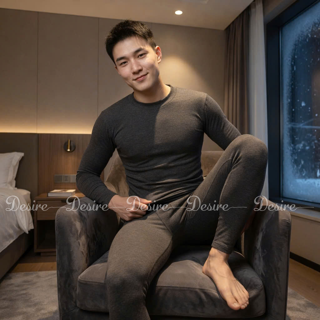 Desire Store, Đồ bộ giữ nhiệt nam lót Len Cashmere cổ cao ấm áp mùa đông cao cấp siêu nhẹ dành cho nam giới DGN-03 (Men's ultra-lightweight thermal set with warm cashmere-blend lining and high-neck design for winter. DGN-03) image 36 of 51