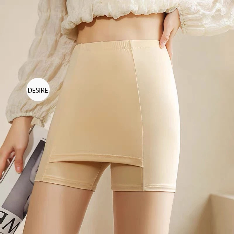 Desire Store, Quần Đùi Mặc Váy Vạt Chống lộ Su lạnh Có đường viền 30cm Thoáng Mát Cạp Cao Quần bảo hộ QL-025 image 3 of 17