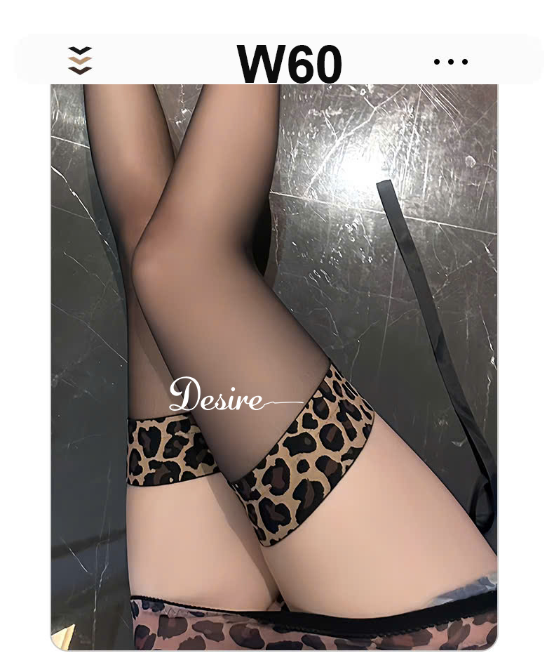 Desire Store, Tất đùi nữ hoạ tiết Da Báo phong cách Cosplay gợi cảm sexy DESIRE W60 image 6 of 8