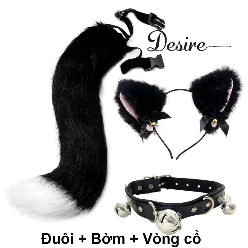 Desire Store, Đuôi cáo cosplay - Phụ kiện hóa trang Halloween, Lolita DESIRE DC-001-1 - Combo 1 Đen image 14 of 15