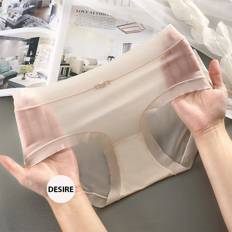 Desire Store, Quần lót Cotton Lụa không đường viền trơn màu mềm mịn mát phong cách sang trọng nhã nhặn QL-031 -1 image 8 of 11