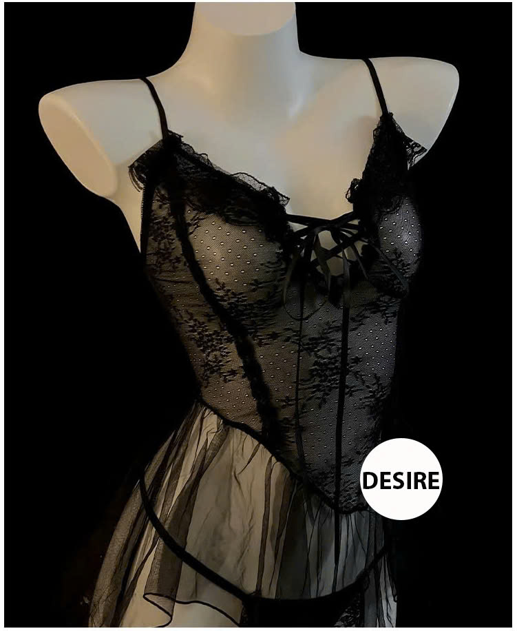 Desire Store, Váy đầm ngủ Cosplay kèm quần chip chất ren mềm ôm body sexy cosplay VN-8302 image 6 of 16