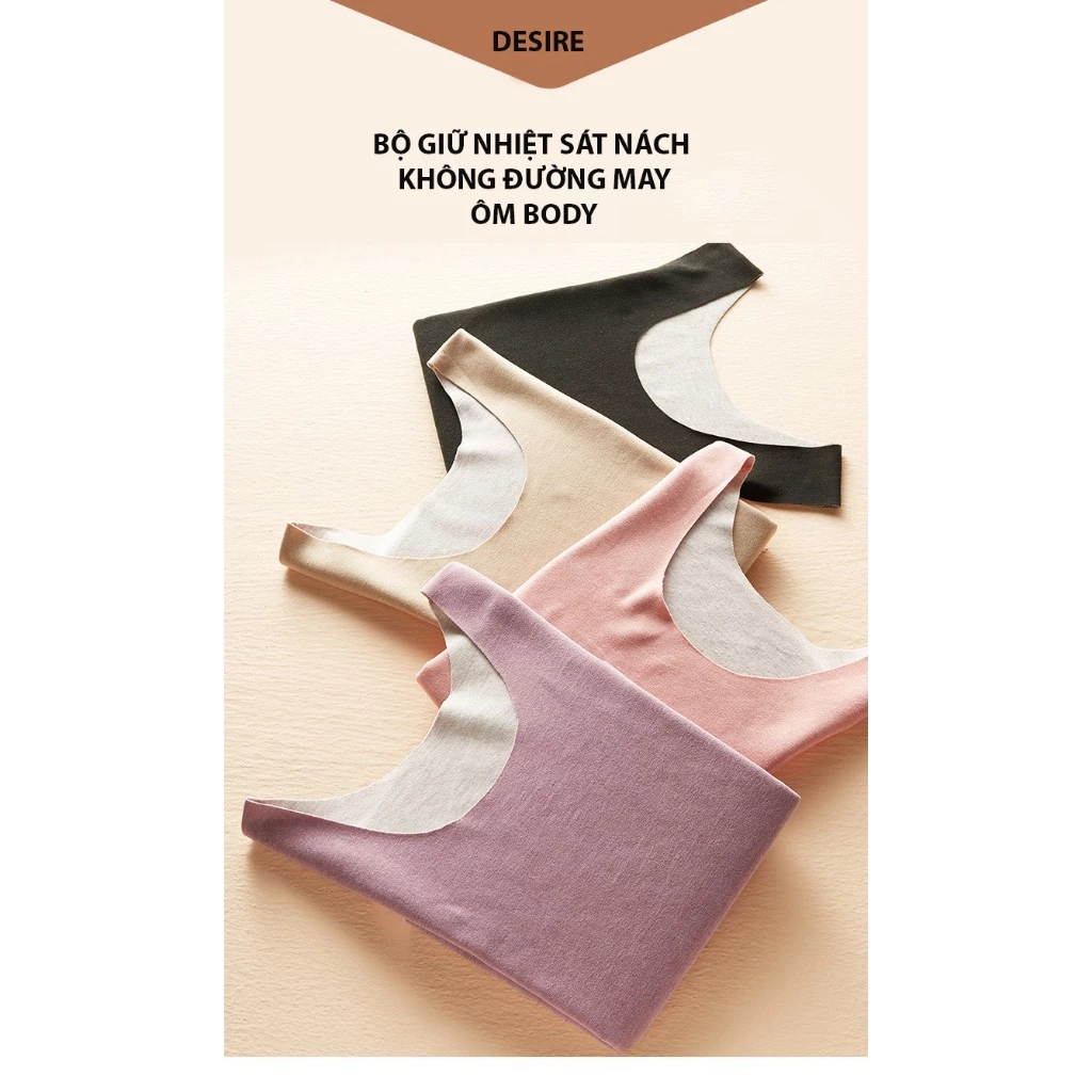 Desire Store, Áo ba lỗ sát nách giữ nhiệt mùa đông Nhung Cation siêu nhẹ dành cho nữ giới ZYOS DGN-02 image 5 of 11