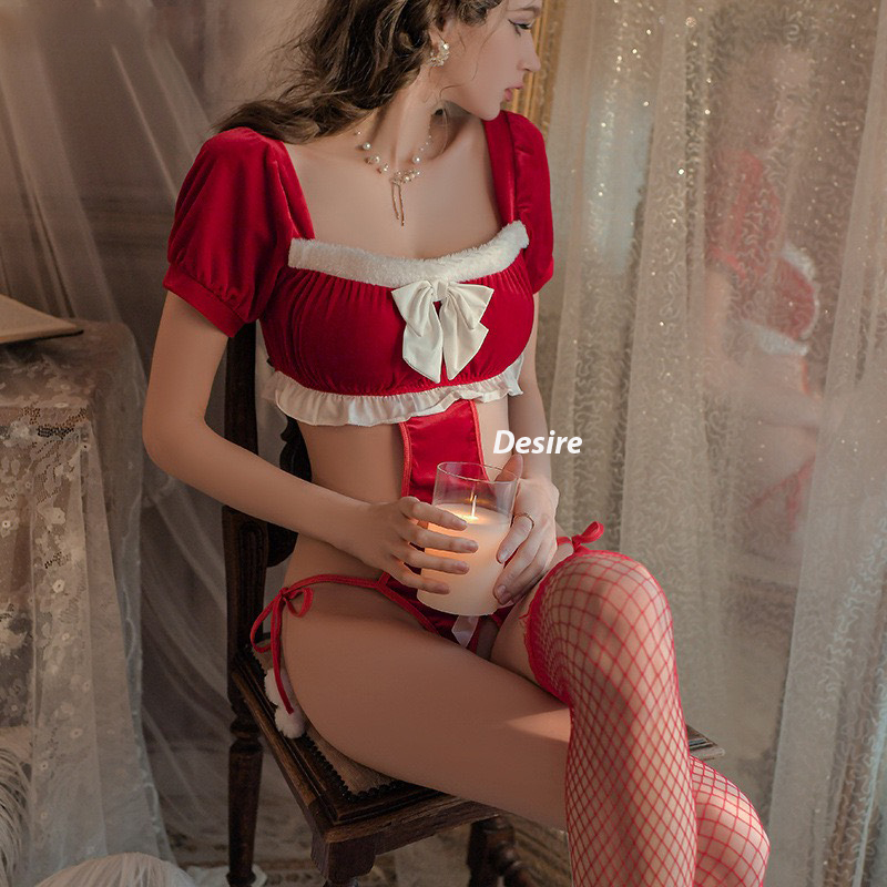 Desire Store, Bộ đồ lót liền thân nhung mềm Cosplay Giáng sinh Noel quyến rũ DESIRE VN-8836 image 2 of 12