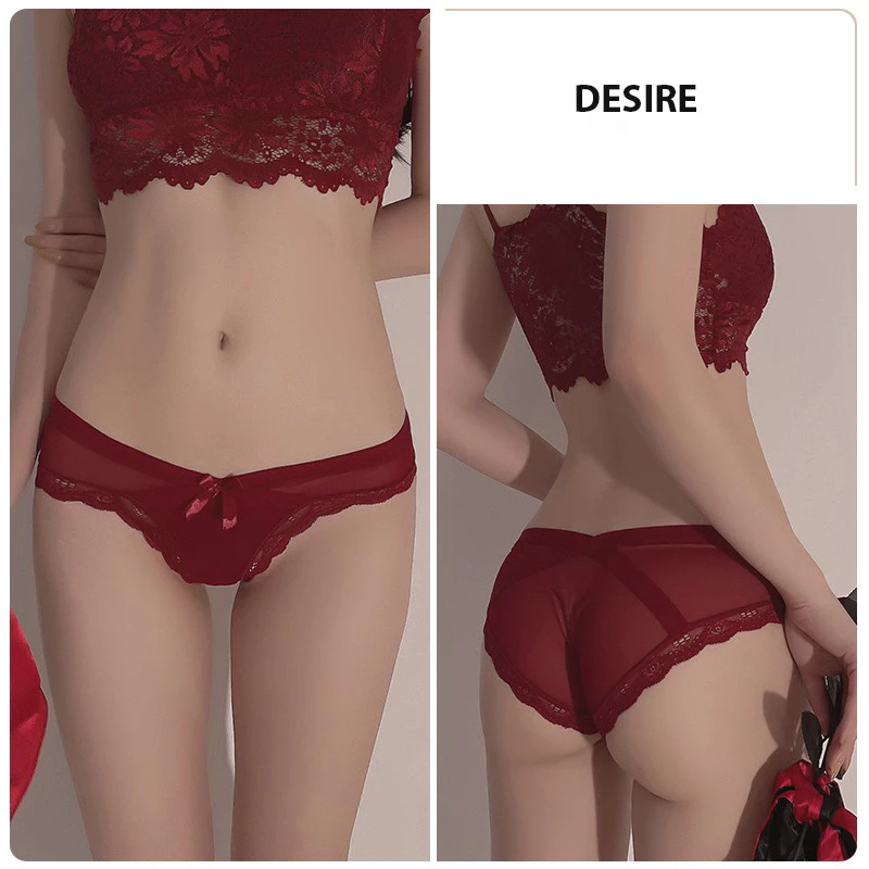 Desire Store, Quần lót lưới cạp chéo gợi cảm cao cấp QLN-1179 - Đỏ, 10 quần image 10 of 12