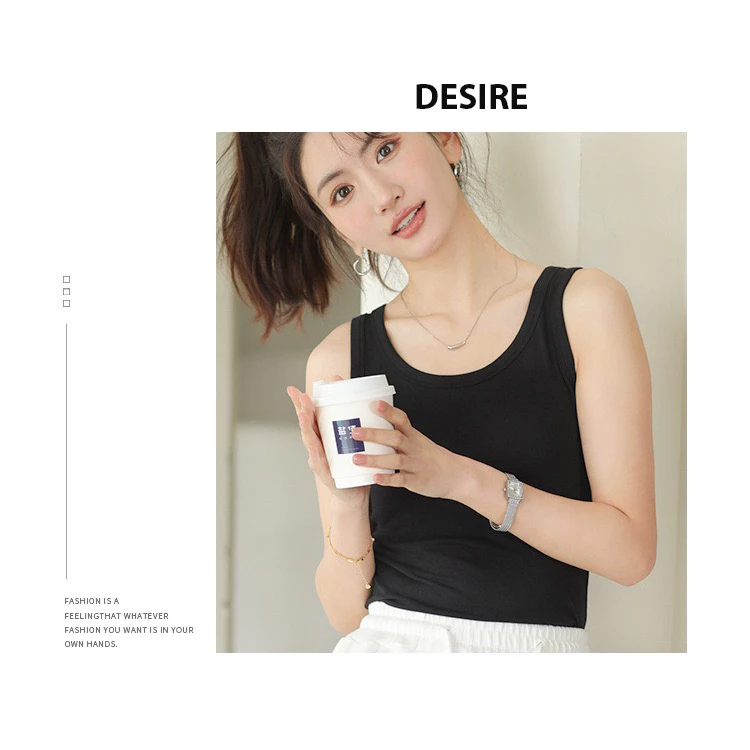 Desire Store, Áo ba lỗ dáng ôm vải mềm thoáng khí áo sát nách DESIRE AN-04 image 2 of 12