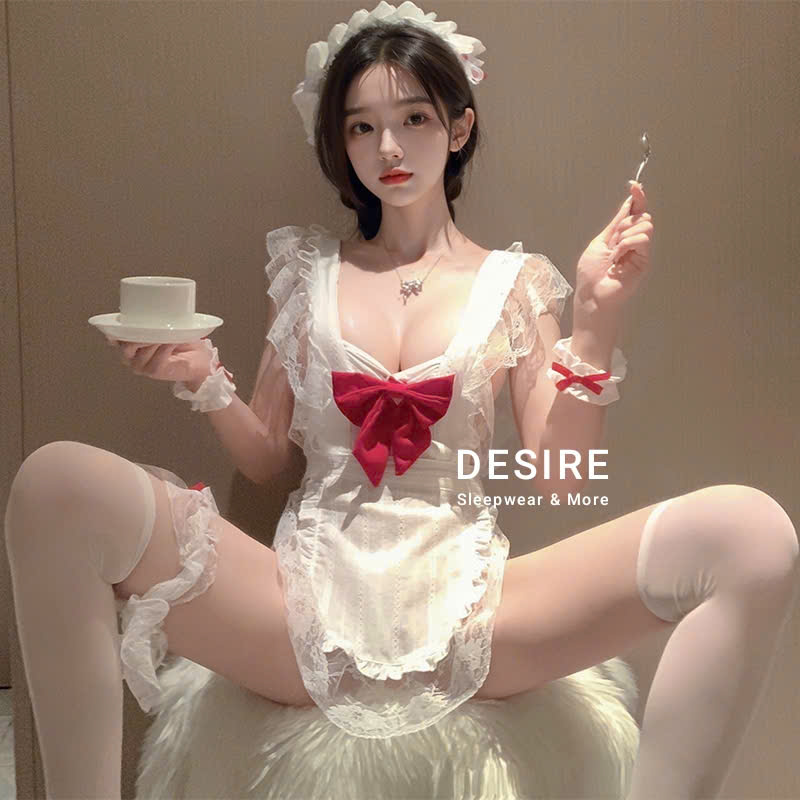 Desire Store, Bộ đồ Cosplay Hầu Gái Sexy Gợi Cảm, Chất Mềm Mại Phối Ren Quyến Rũ DESIRE VN-1108-1 image 6 of 8