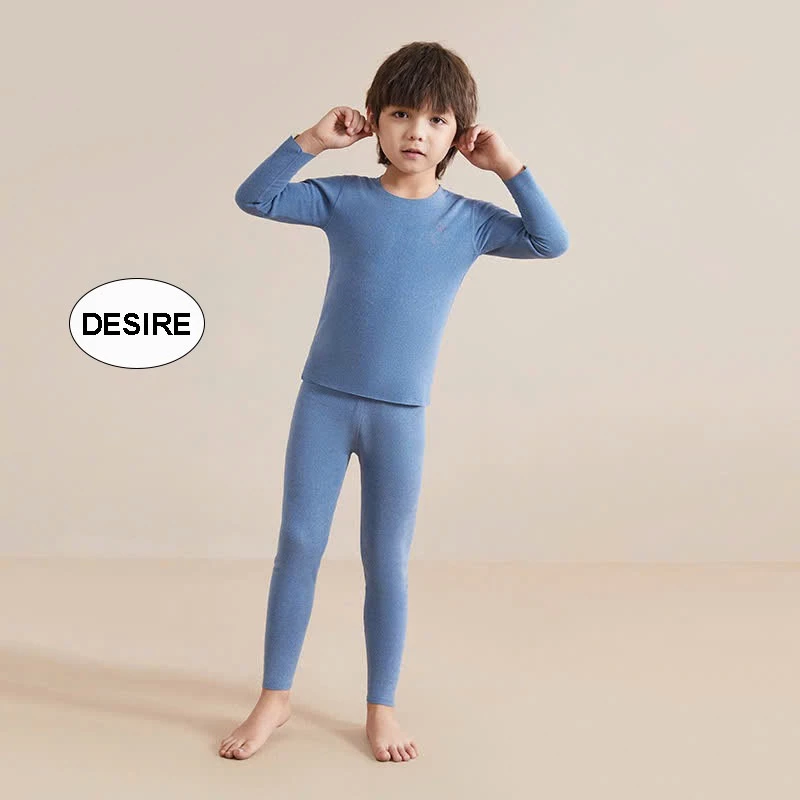 Desire Store, Đồ bộ giữ nhiệt trẻ em không đường viền chất liệu Nhung lót sợi nhiệt Derong siêu nhẹ mềm mại ấm áp DGN-004 image 7 of 12