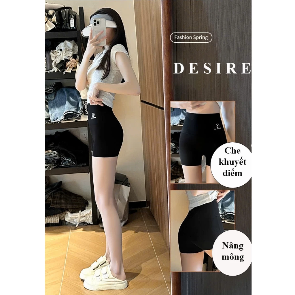 Desire Store, Quần đùi mặc váy hãng MYC OF LOVE cạp cao chất liệu su lạnh ôm body chống lộ DESIRE QL-3086 image 2 of 14