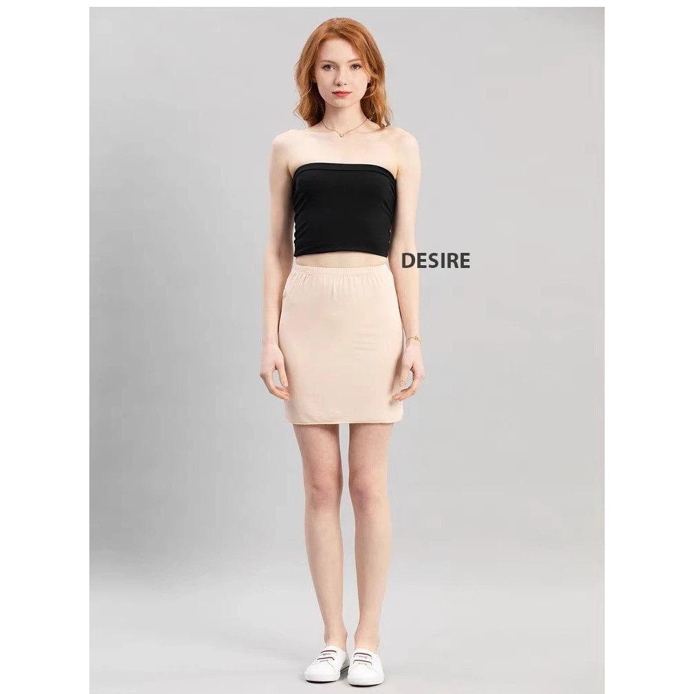 Desire Store, Chân váy lót dáng ôm Thun Modal (Gỗ sồi) co dãn mát mịn Chân váy mặc lót trong VNN-0098 image 8 of 24