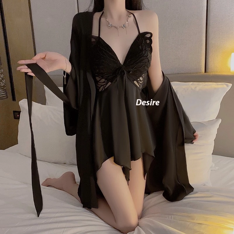 Desire Store, Váy ngủ lụa phối ren khoét lưng gợi cảm  hàng loại 1 chính hãng GUIRUO DESIRE VN-3945 image 8 of 15