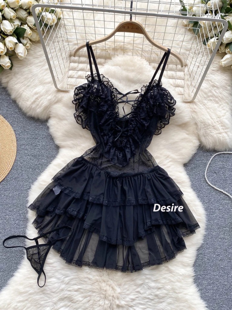 Desire Store, Váy ngủ ren cao cấp hai dây ôm body gợi cảm Desire VN-8497 image 15 of 18