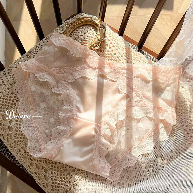 Desire Store, QL-3039 Quần Lót Nữ Lụa Satin Phối Ren Hoa Cao Cấp - Co Giãn Mềm Mịn Ôm Dáng DESIRE (QL-3039 DESIRE Premium Satin & Floral Lace Women's Panties – Soft, Stretchy, and Form-Fitting) - Hồng image 14 of 16