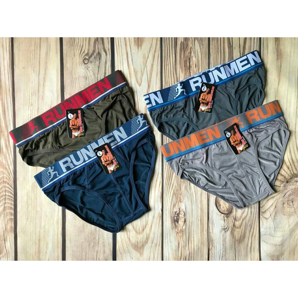 Desire Store, Quần lót nam thun lạnh bản to Runmen QNN-005 - Xám đậm, XXL 63-70kg image 7 of 9