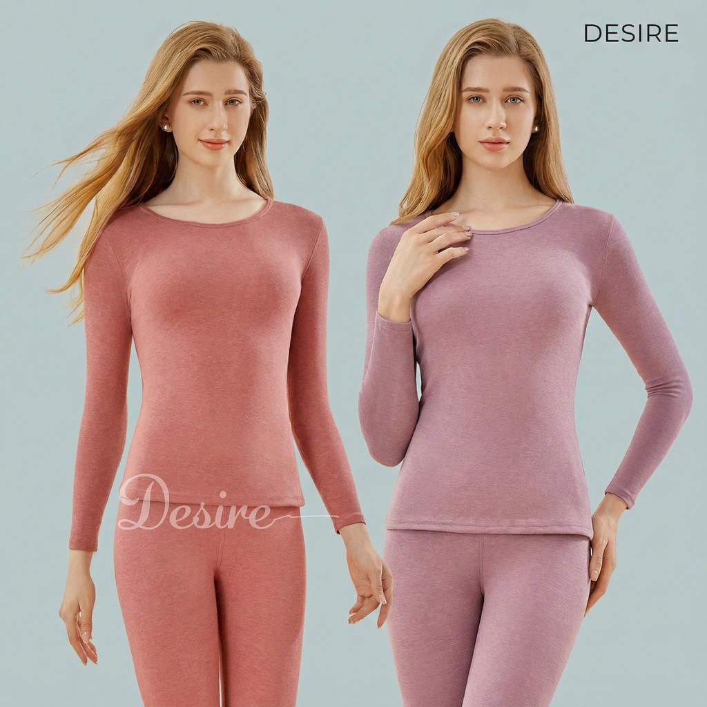 Desire Store, Đồ bộ giữ nhiệt mùa đông siêu nhẹ ấm áp vải Nhung lót Len Cashmere có đường viền dành cho nữ giới ZYOS AGN-003 image 7 of 14