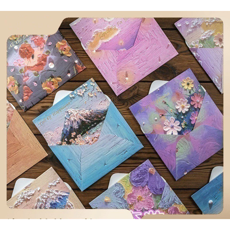 Desire Store, Thiệp kraft cao cấp tranh sơn dầu cao cấp (Bộ 1 thiệp 1 bì) chúc mừng sinh nhật, cảm ơn image 7 of 11