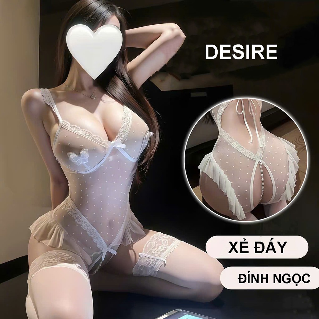 Video sản phẩm cho Bodysuit Lưới Chấm Bi Phối Ren Gợi Cảm - Đồ Lót Liền Thân Sexy Thiết Kế Đính Ngọc DESIRE 1322 Video của Bodysuit Lưới Chấm Bi Phối Ren Gợi Cảm - Đồ Lót Liền Thân Sexy Thiết Kế Đính Ngọc DESIRE 1322