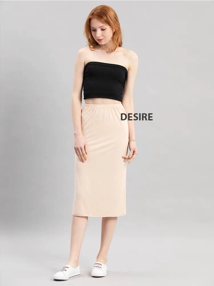 Desire Store, Chân váy lót dáng ôm Thun Modal (Gỗ sồi) co dãn mát mịn Chân váy mặc lót trong VNN-0098 image 11 of 24