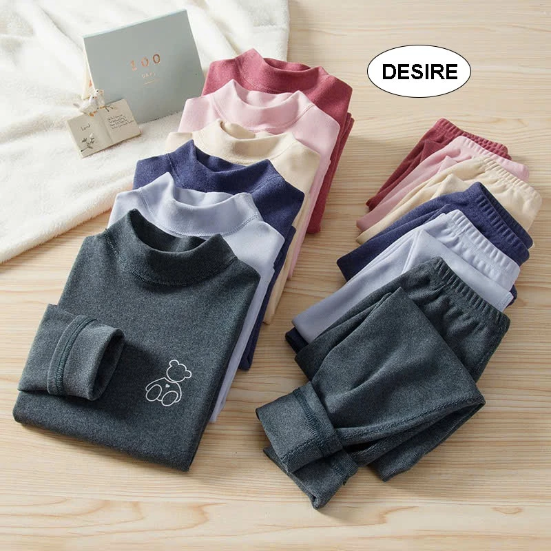 Desire Store, Đồ bộ giữ nhiệt trẻ em cổ cao dày ấm áp chất Nhung lót Len Cashmere cao cấp DESIRE DGN-006 image 2 of 11