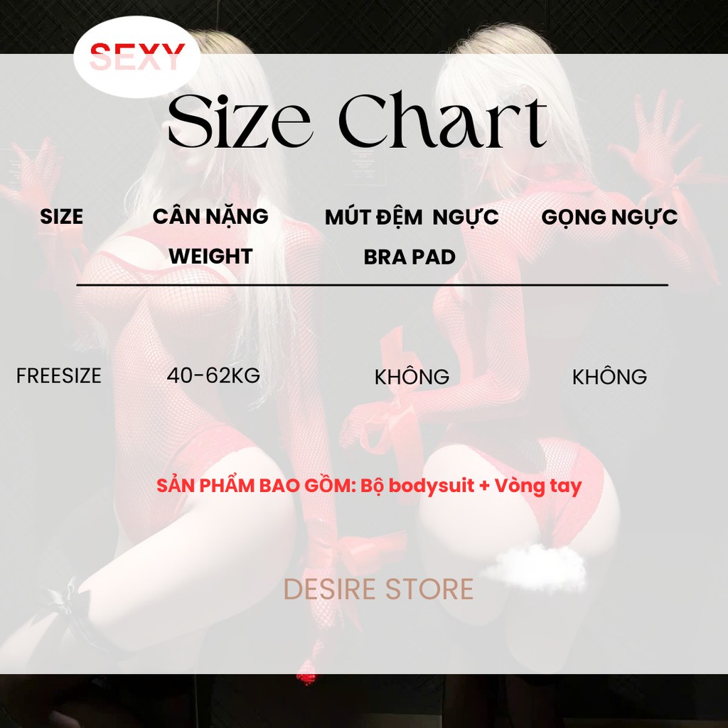 Desire Store, 7049 Bộ đồ lót liền thân Bodysuit lưới xuyên thấu sexy gợi cảm DESIRE  image 8 of 20