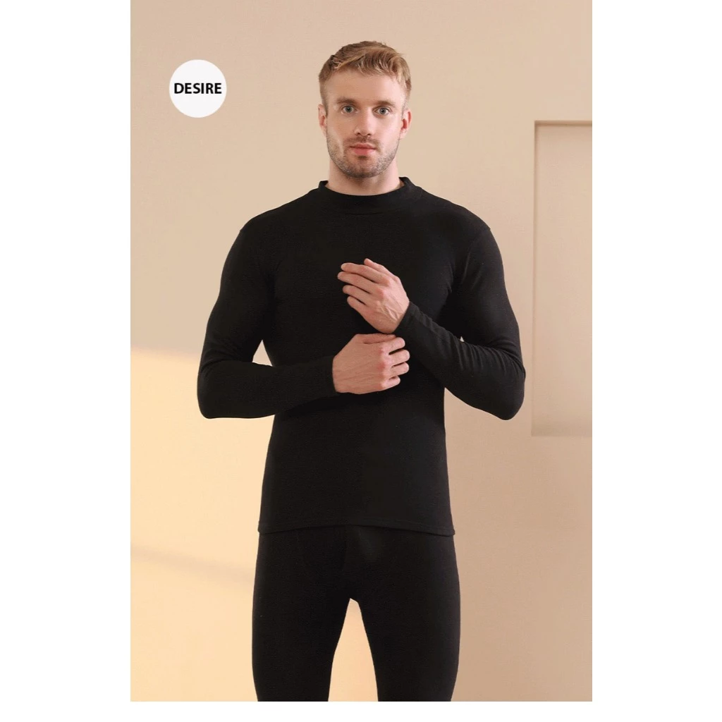 Desire Store, Đồ bộ giữ nhiệt nam lót Len Cashmere cổ cao ấm áp mùa đông cao cấp siêu nhẹ dành cho nam giới DGN-03 image 9 of 12