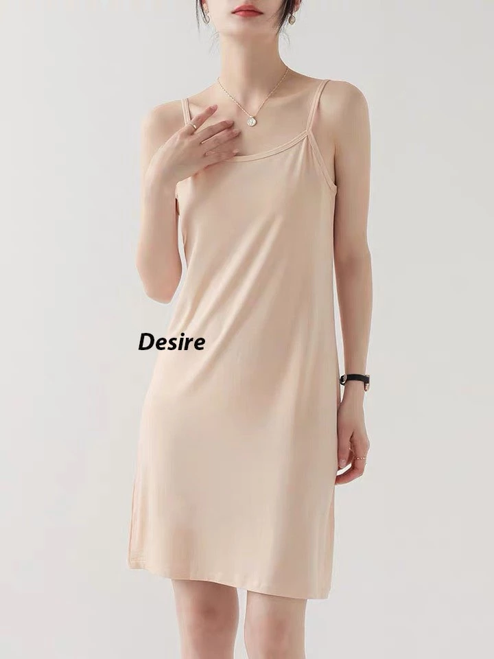 Desire Store, Váy hai dây Váy mặc lót chất thun modal (Gỗ sồi) dáng ôm body cổ ngang có TĂNG ĐƠ điều chỉnh DESIRE VN-062 image 15 of 30