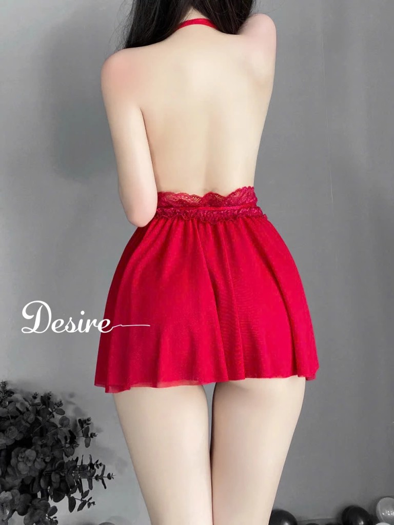 Desire Store, Váy ngủ Đầm ngủ ren phối kiểu dáng yếm kèm chip DESIRE VN-1026 image 6 of 12