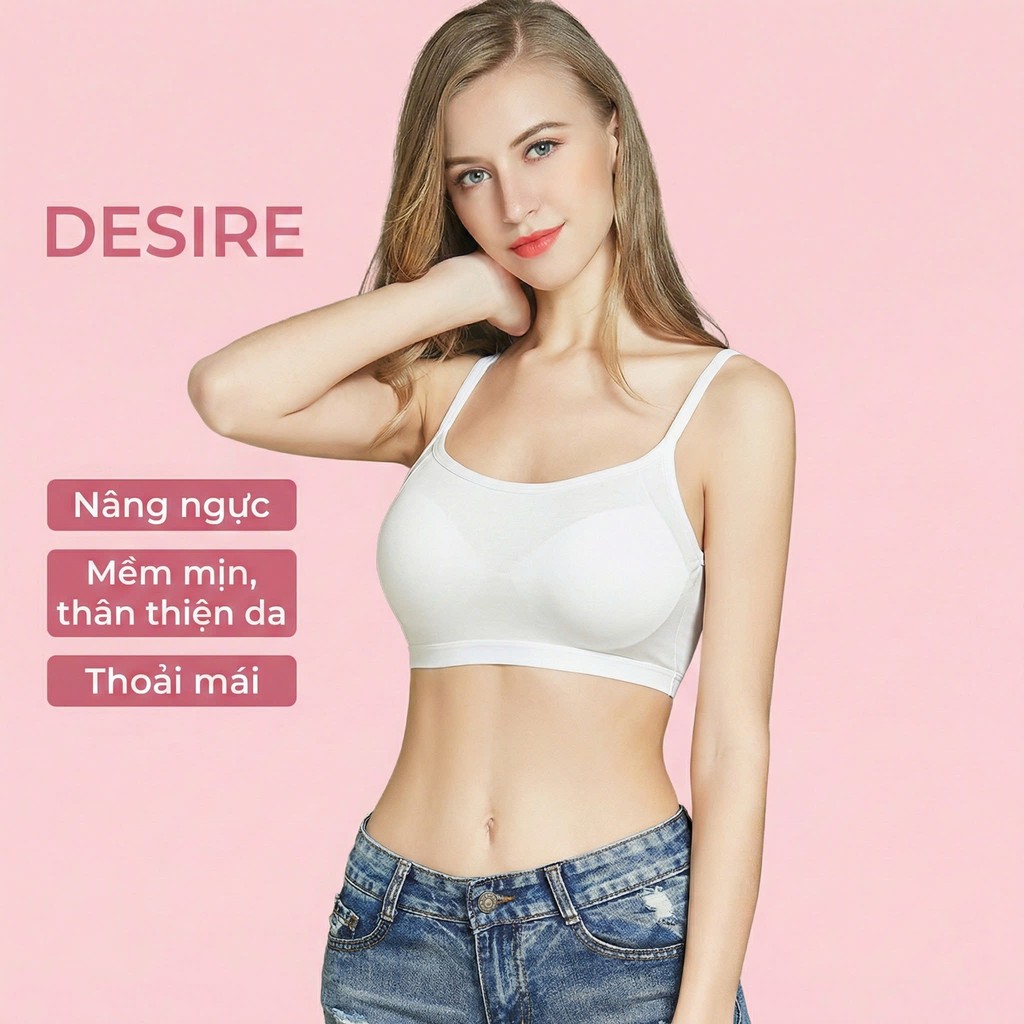 Desire Store, Áo lót bra bản to mút mỏng không gọng mềm mại mát thấm mồ hôi ANN-0017-1 image 2 of 31