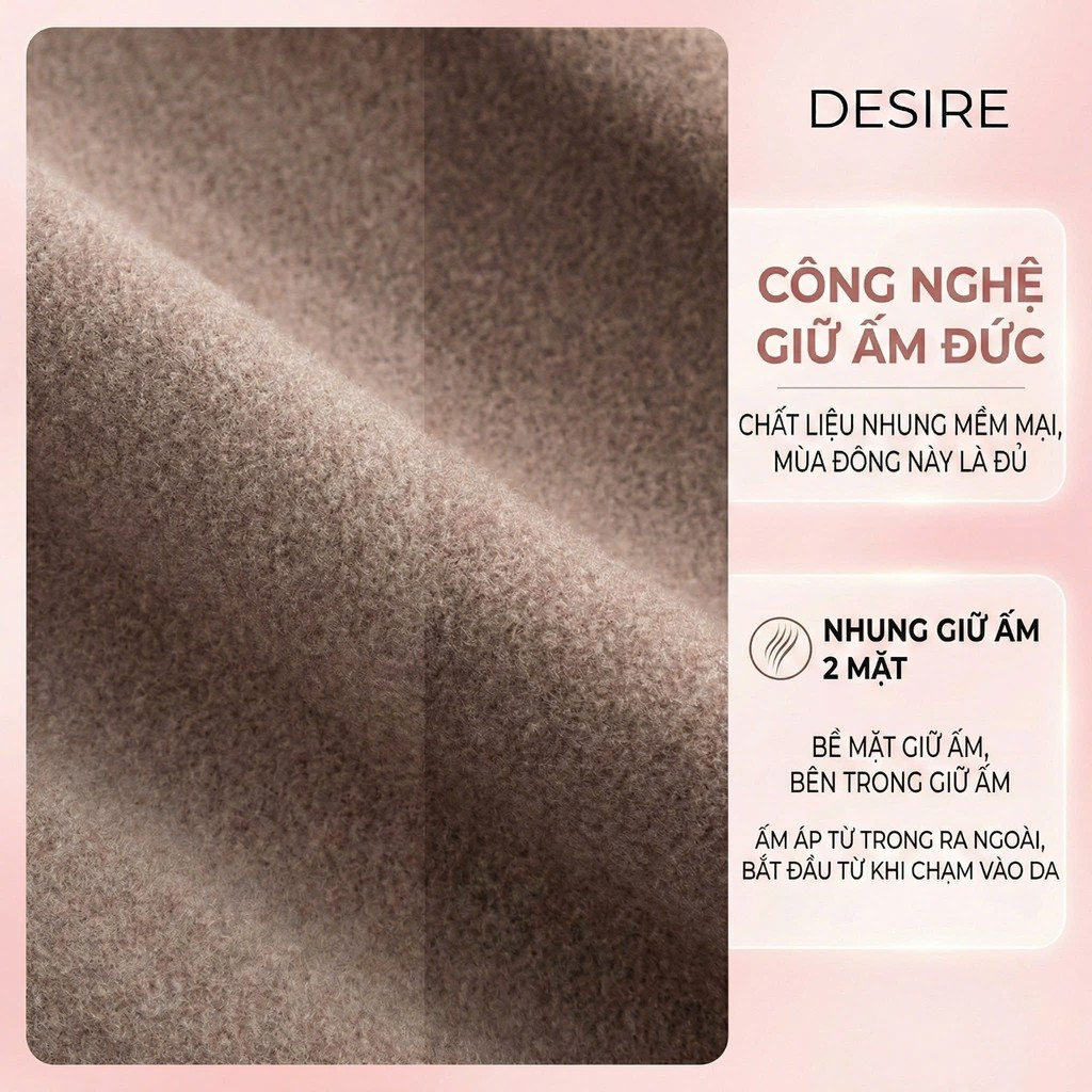 Desire Store, Quần dài legging M ENAIC lưng cao giữ nhiệt lót nhung Cation hai mặt mùa đông ấm áp định hình dáng QGN-004 image 2 of 16