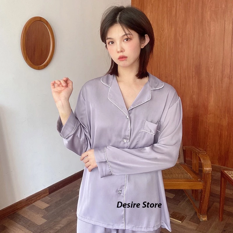 Desire Store, Đồ bộ mặc nhà lụa dài tay DBO-0033 image 4 of 13