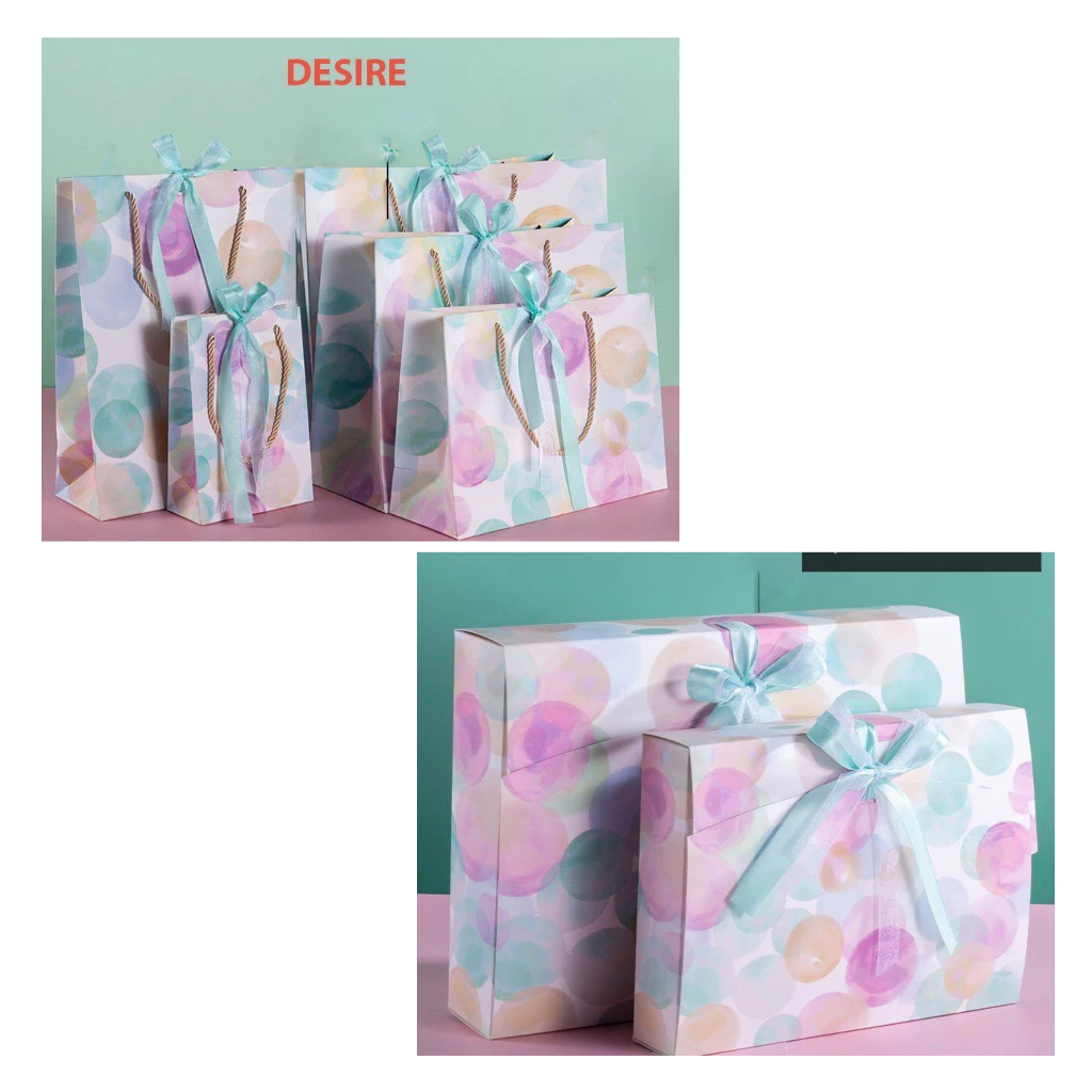 Desire Store, Hộp quà sang trọng hoạ tiết tranh sơn dầu hình chữ nhật hộp quà thắt nơ lụa túi quà - Hộp quà + túi giấy 4, 27 x 19 x 5 CM image 17 of 19