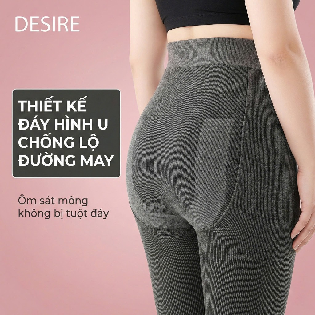 Desire Store, Quần Tất Legging Bigsize Nữ (60-85kg) Len Tăm Giữ nhiệt mềm mại, Chống Trơn Trượt, Co Giãn 4 Chiều Cao Cấp DS3056 image 4 of 13