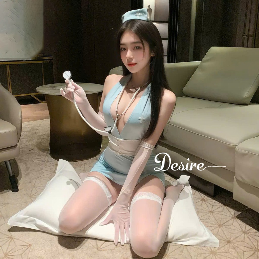 Desire Store,  ZY66 Bộ Đồ Ngủ Cosplay Cô Y Tá Sexy - Váy Ngủ Hóa Trang Cao Cấp DESIRE  image 2 of 8
